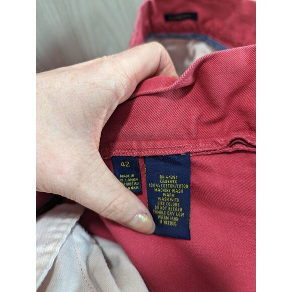 Ralph Lauren Polo Shorts Mens 42 Red Classic Stretch Fit Chino Golf Casual 9" - Picture 5 of 8